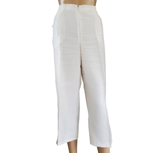 Banana Bay 3 Piece Women's M Tropical Resort Wear Set Apricot Tank Blouse Capris - Picture 4 of 15